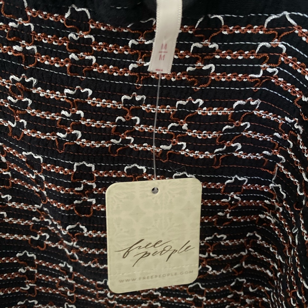 Free People Navy Flower Dress